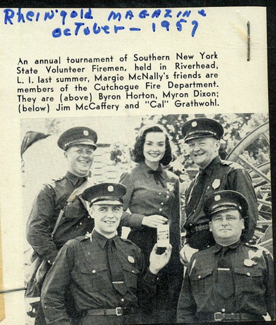 CFD Firefighters with Miss Rheingold 1957